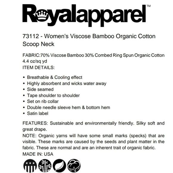 NEW Bamboo/ Organic Cotton Tee "Joy" Mandala White Scoop Neck T-Shirt L 5/$25 - Picture 9 of 9